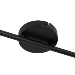 Spot de plafond noir avec verre fumé 2 lumières orientables - Laura