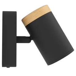 Spot de salle de bain Consuma noir mat GU10 IP44 L.6 x l. 115 x H. 11cm Eglo