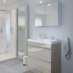 Spot de salle de bain Emera LED intégrée 480lm 7W IP44 variable GoodHome argent