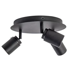 Spot de salle de bain moderne noir 3 lumières IP44 - Ducha