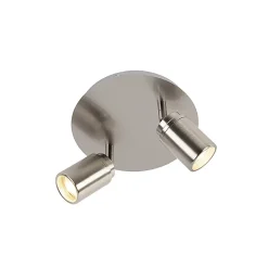 Spot de salle de bain moderne en acier 2 lumières IP44 - Ducha