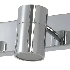 Spot de salle de bain Tellot 3 lumières G10 5W IP44 GoodHome argent