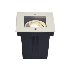 Spot de sol moderne beige GU10 50mm rotatif et inclinable IP65 - Oneon