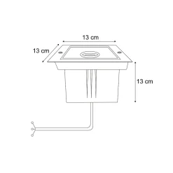 Spot de sol moderne beige GU10 50mm rotatif et inclinable IP65 - Oneon