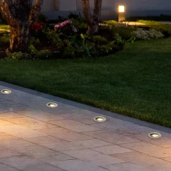 Spot de sol moderne beige GU10 50mm réglable IP65 - Delux