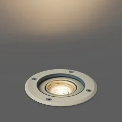 Spot de sol moderne beige GU10 50mm réglable IP65 - Delux