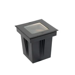 Spot de sol moderne noir orientable IP65 - Oneon