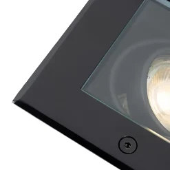 Spot de sol moderne noir orientable IP65 - Oneon