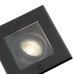 Spot de sol moderne noir orientable IP65 - Oneon