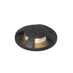 Spot de sol moderne noir GU10 50mm Effet 4 lumières IP65 - Cellar