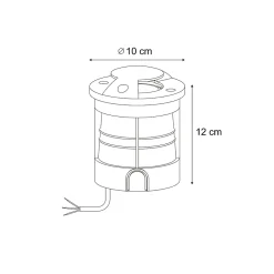 Spot de sol moderne noir GU10 50mm à 2 lumières IP65 - Cellar