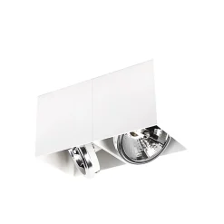 Spot design blanc rectangulaire 2 lumières - Box