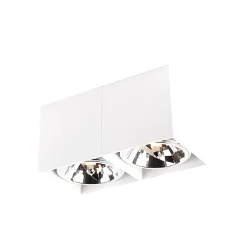 Spot design blanc rectangulaire 2 lumières - Box