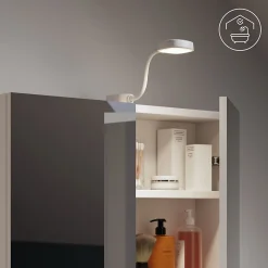 Spot dessus de meuble blanc IP44 3W GoodHome Hornbill