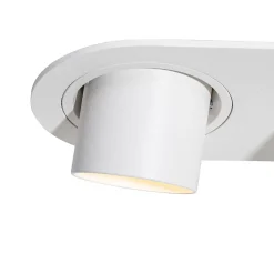 Spot encastré arrondi blanc GU10 orientable 2 lumières - Installa