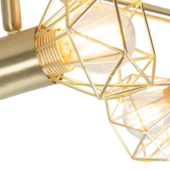 Spot encastré Art Déco en laiton inclinable et orientable 2 lumières - Mosh