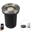 Spot encastré au sol intelligent en acier inoxydable avec WiFi GU10 IP65 - Basic Round