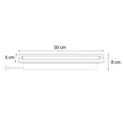 Spot encastré au sol moderne en acier 50 cm avec LED IP65 - Eline