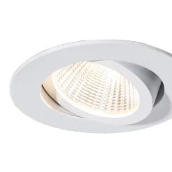 Spot encastré blanc 6,8 cm avec LED intégrée 750 lm dimmable IP23 - Gaius