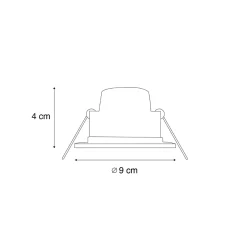 Spot encastré blanc avec LED dimmable 7W IP65 - Blanca