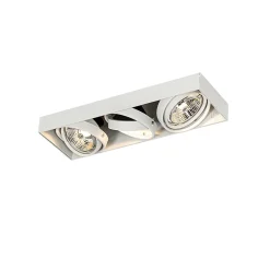 Spot encastré blanc GU10 AR70 sans bordure 3 lumières - Oneon