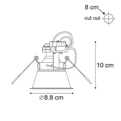 Spot encastré blanc orientable et inclinable - Alloy