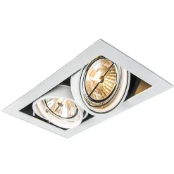 Spot encastré blanc orientable AR111 2 lumières - Oneon