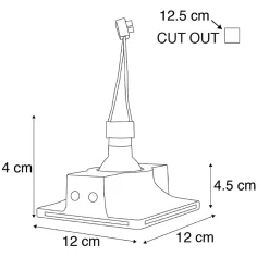 Spot encastré blanc rond 12 cm - Gypsy Stucco