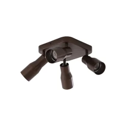 Spot encastré carré 4 lumières bronze foncé GU10 50 mm - Stanley