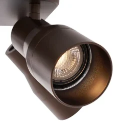 Spot encastré carré 4 lumières bronze foncé GU10 50 mm - Stanley