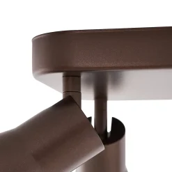 Spot encastré carré 4 lumières bronze foncé GU10 50 mm - Stanley