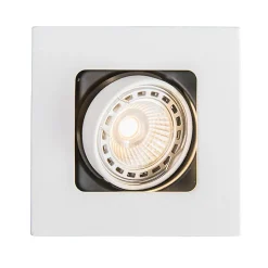 Spot encastré carré blanc orientable et inclinable - Artemis