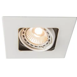Spot encastré carré blanc orientable et inclinable - Artemis
