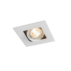 Spot encastré carré blanc orientable et inclinable - Artemis