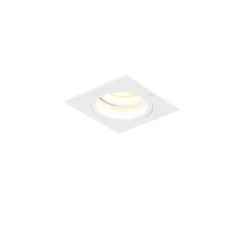 Spot encastré carré blanc orientable et inclinable - Chuck