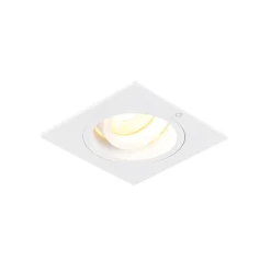 Spot encastré carré blanc orientable et inclinable - Chuck
