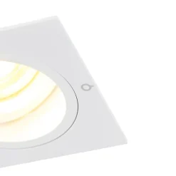 Spot encastré carré blanc orientable et inclinable - Chuck