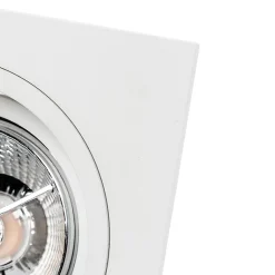 Spot encastré carré blanc orientable - Chuck 70