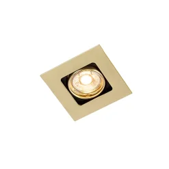 Spot encastré carré en laiton inclinable et orientable - Artemis