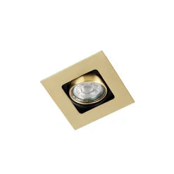 Spot encastré carré en laiton inclinable et orientable - Artemis