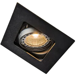 Spot encastré carré noir inclinable et orientable - Artemis