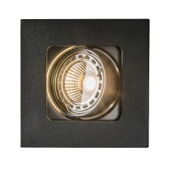 Spot encastré carré noir inclinable et orientable - Artemis