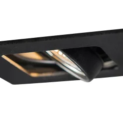 Spot encastré carré noir inclinable et orientable - Artemis