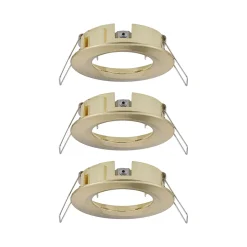 Spot encastré Choose Kit de base fixe IP44 rond 78mm max. 3x10W 230V gradable Laiton brossé