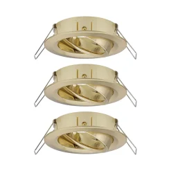 Spot encastré Choose Kit de base orientable rond 84mm 50 max. 3x10W 230V gradable Laiton brossé