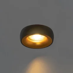 Spot encastré design noir avec intérieur doré - Mooning