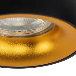 Spot encastré design noir avec intérieur doré - Mooning