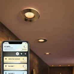 Spot encastré dimmable Bluetooth Philips Hue IP44 Rond GU10 350lm 5W multicolore