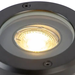 Spot encastré extérieur intelligent noir orientable avec Wi-Fi GU10 - Delux