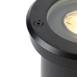 Spot encastré extérieur intelligent noir orientable avec Wi-Fi GU10 - Delux